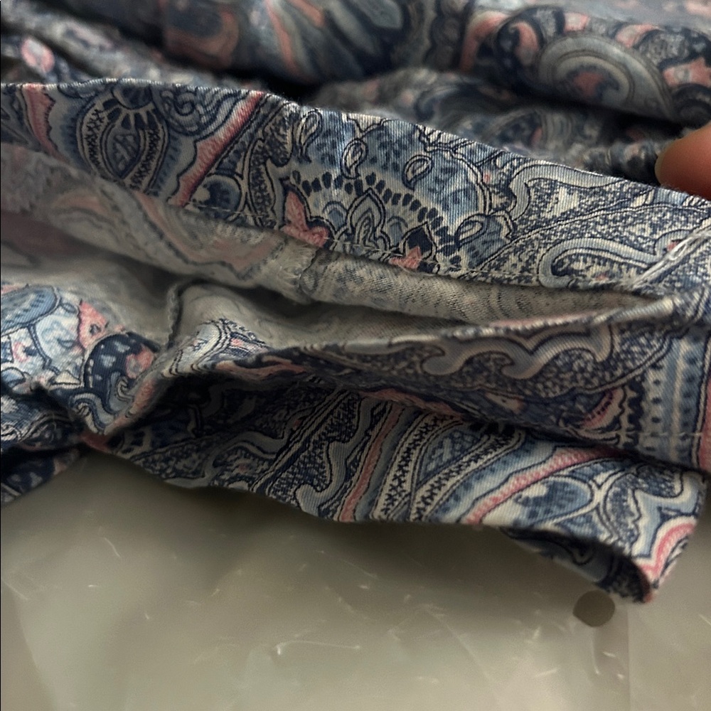 Ralph Lauren PJs Blue and Pink Paisley Pajama Set - Picture 10 of 11